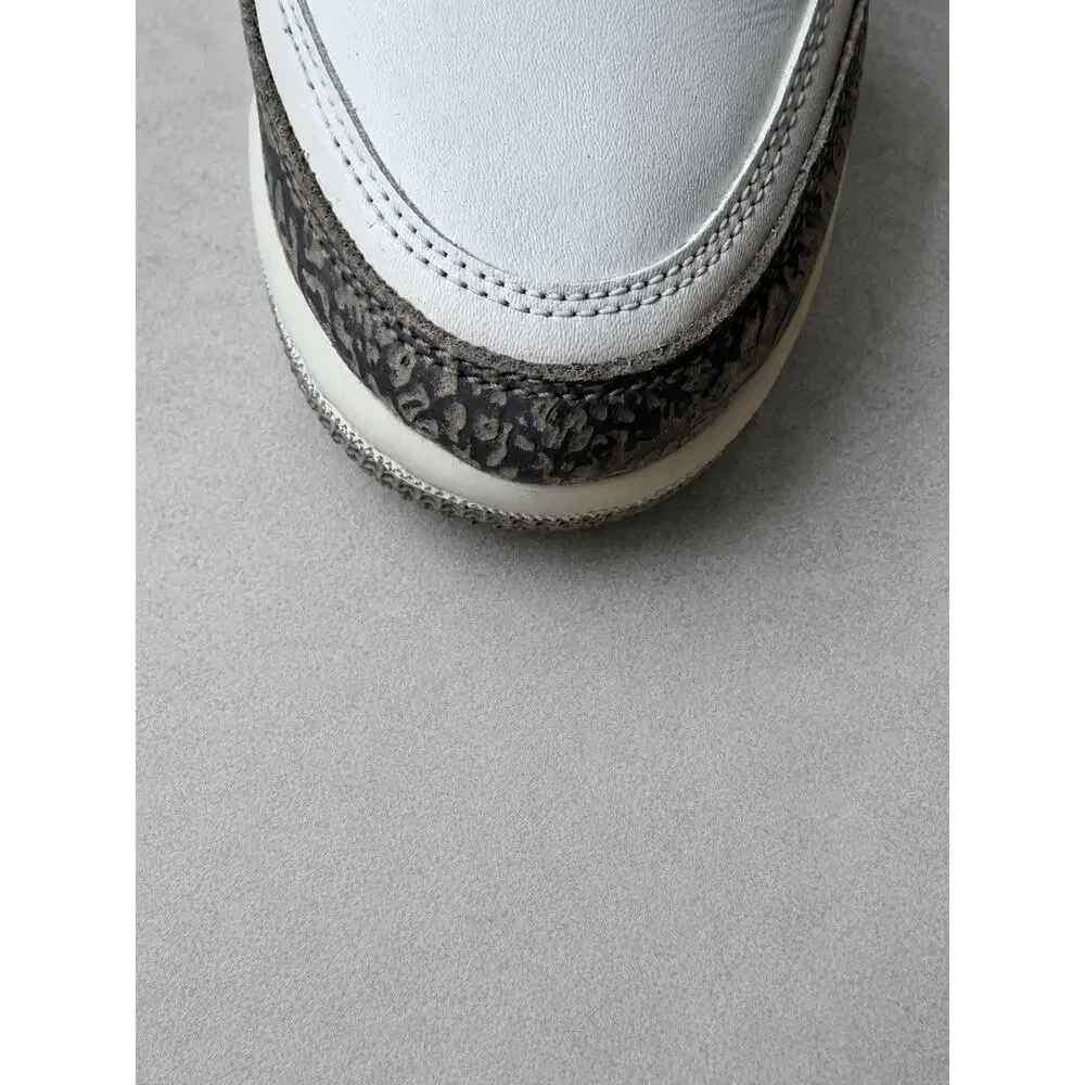 Jordan Spizike White‎ Red Black Grey High Top Basketball Sneaker Leather 7Y
